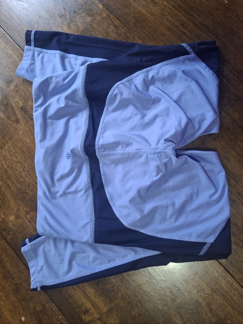 Athleta Light Blue and Navy Athletic Women’s Leggins Size S.